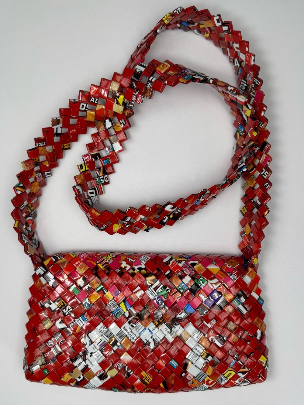 Handmade Nostalgic Candy Snack Wrapper Crossbody Bag